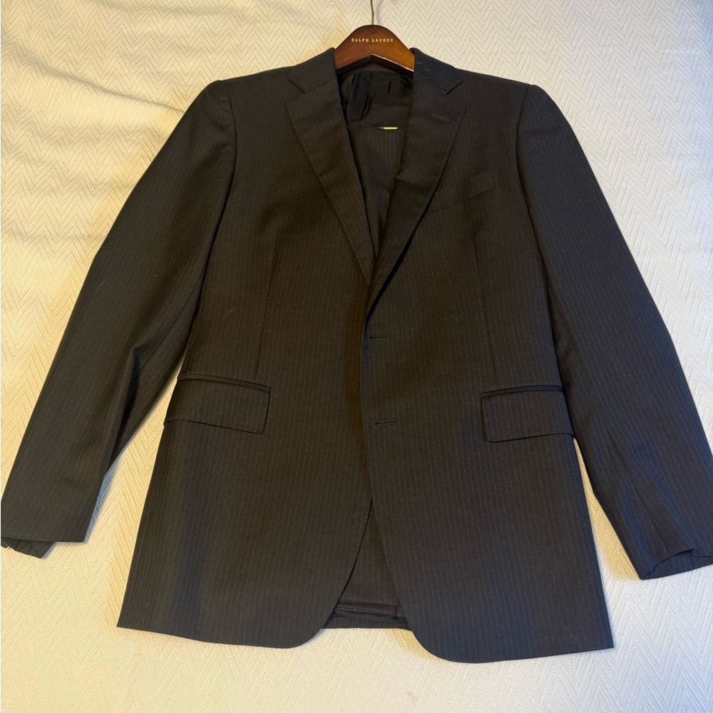 Full Suit - Polo Midnight Blue Pinstripe Suit